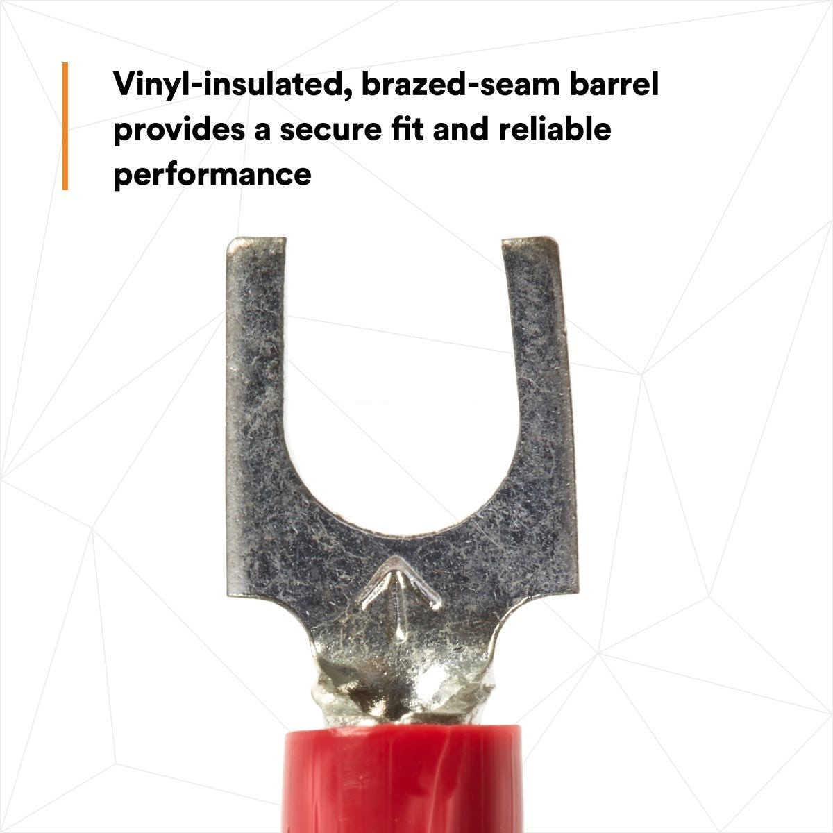 3M MV18-10FBX Block Fork Vinyl Insulated Terminals, Red, 22-18 AWG, Stud Size 10, 100 per Bottle (7000133324) (500 Pack) - 5