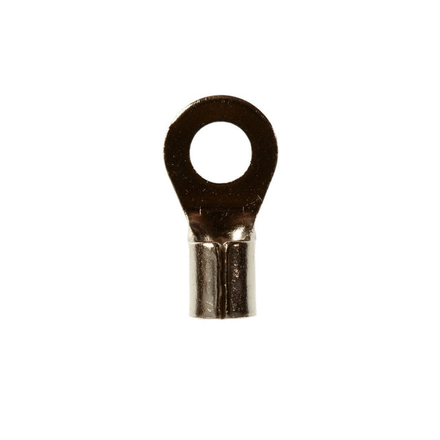3M MU10-10RHTX High Temperature Ring Terminal Non-Insulated Nickel Plated Steel 10 to 12 AWG (7000133346) (50 Pack)