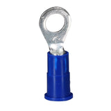 3M MVU14-10RX Ring Vinyl Insulated Ring Tongue Terminal, Standard Style, Tin Plated, Crimp Type, Blue, 16-14 AWG, Stud Size 10 (7000133366) - 6