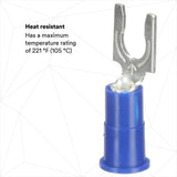 3M MV14-10FLX Scotchlok Locking Fork Vinyl Insulated, spring-like tongue firmly fits around the stud (7000133368) - 7