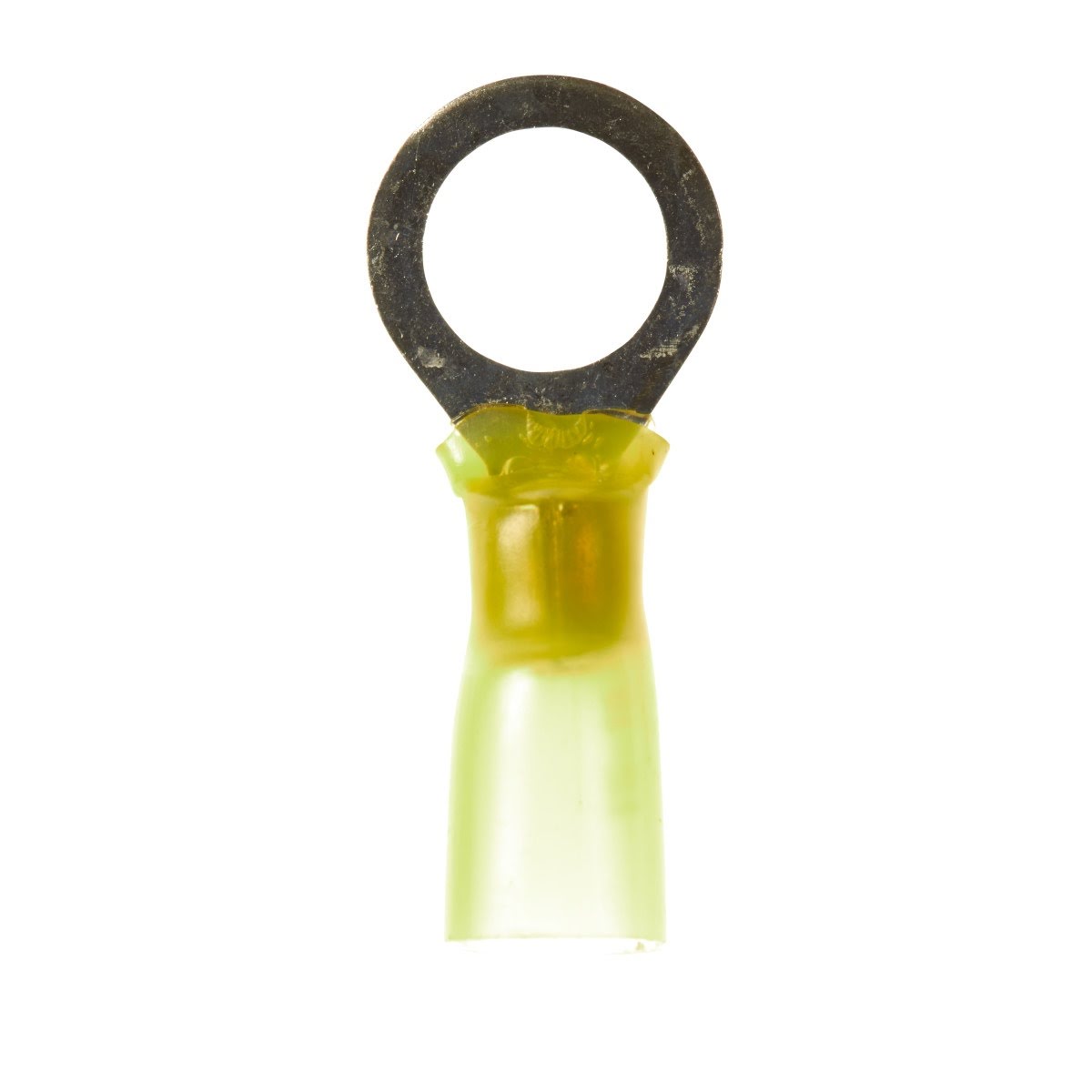 3M MH10-38RX Ring Heatshrink Heat Shrink Ring Tongue Terminal, Yellow, 10-12 AWG, 3/8 in Stud (7000133381) (125 Pack)