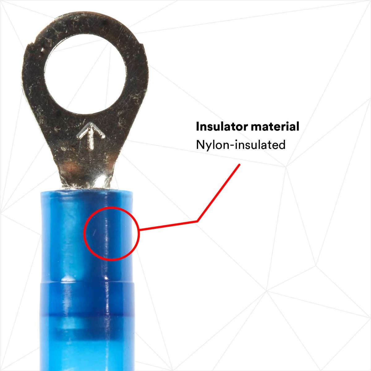 3M MNG14-10RX Scotchlok Ring Nylon Insulated, standard-style ring tongue fits around the stud (7000133416) - 2