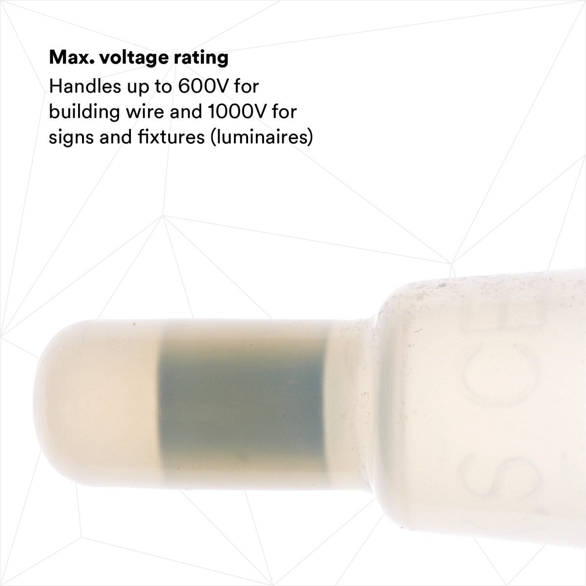 3M S-31-A Closed End Connector, Vinyl Insulated, Translucent White, 18-10 AWG, Built-in Wire Stop (7000133426) (500 Pack) - 5