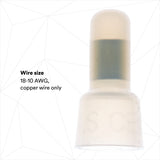 3M S-31-A Closed End Connector, Vinyl Insulated, Translucent White, 18-10 AWG, Built-in Wire Stop (7000133426) (500 Pack) - 7