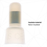 3M S-31-A Closed End Connector, Vinyl Insulated, Translucent White, 18-10 AWG, Built-in Wire Stop (7000133426) (500 Pack) - 8