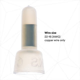 3M S-11-A Nylon Insulated Butted Seam Standard Closed End Connector, 22-16 AWG, Translucent White (7000133427) (100 Pack) - 10