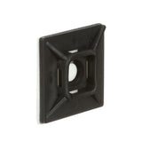 3M CTB1X1BKA-C Cable Tie Mounting Base, 4-Way Adhesive Mount, UV Resistant Black, 1 in x 1 in (7000133488) (500 Pack) - 2