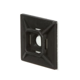 3M CTB1X1BKA-C Cable Tie Mounting Base, 4-Way Adhesive Mount, UV Resistant Black, 1 in x 1 in (7000133488) (500 Pack) - 3