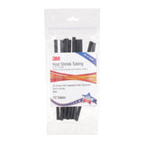 3M FP-301-3/16-6"-Black Heat Shrink Thin-Wall Tubing, 6 in Length (7000133692) (100 Pack)