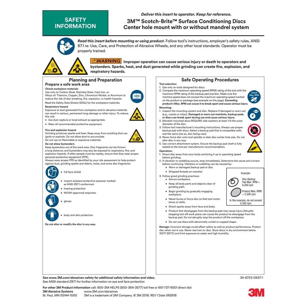 3M 7000136523 Scotch-Brite Surface Conditioning Disc, SC-DH, A/O Medium, 4-1/2 in x NH (10 Pack) - 8