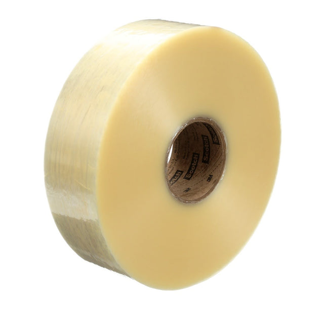 3M 371 Scotch Box Sealing Tape, Polypropylene, Hot Melt Adhesive, Clear, 72 mm x 914 m (7000136741) (4 Pack)