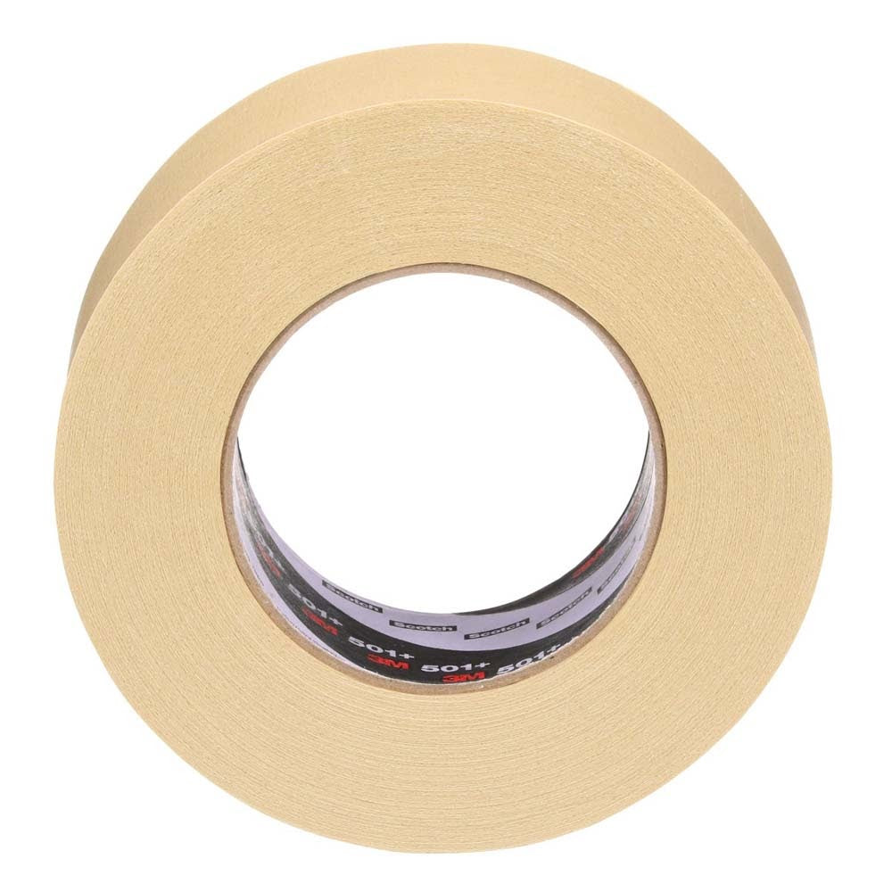 3M 501+ Specialty High Temperature Masking Tape Tan 48 mm x 55 m 7.3 mil (7000138488) (24 Pack) - 2