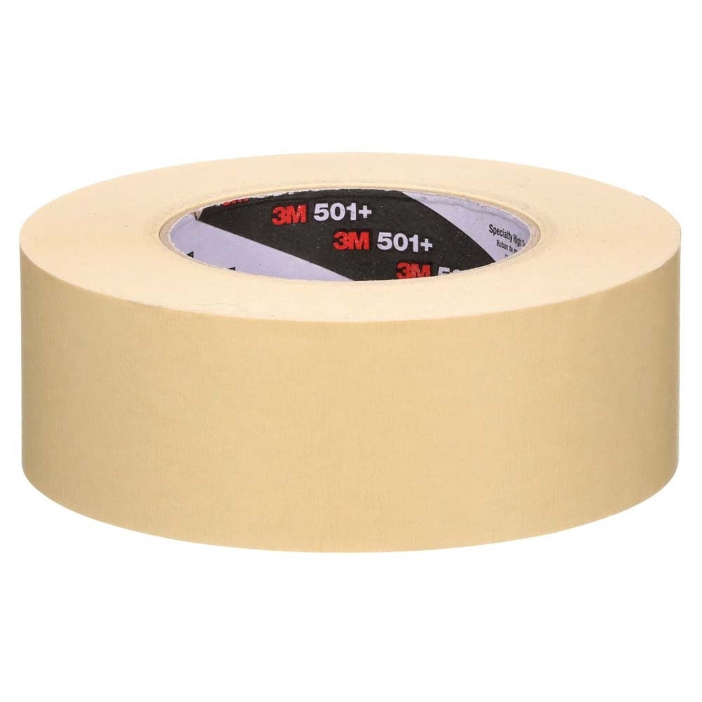 3M 501+ Specialty High Temperature Masking Tape Tan 48 mm x 55 m 7.3 mil (7000138488) (24 Pack) - 4