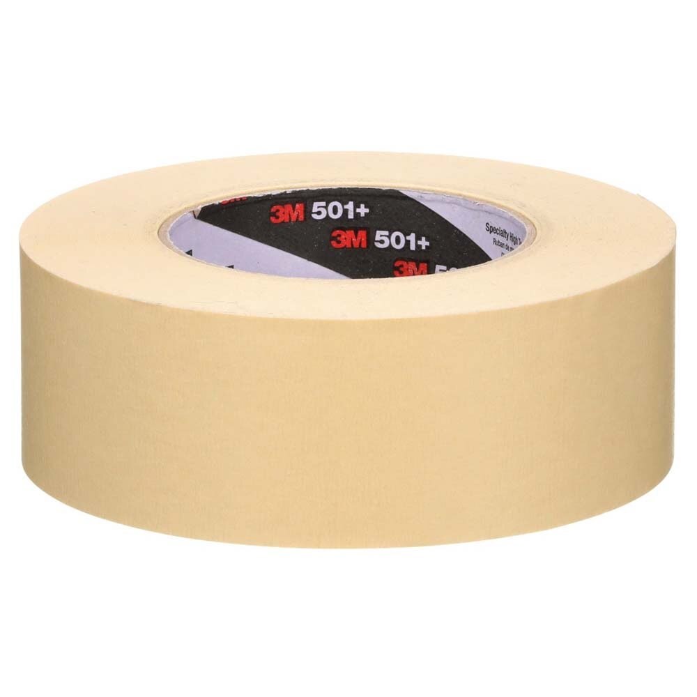 3M 7000138488 Specialty High Temperature Masking Tape 501+ Tan 48 mm x 55 m 7.3 mil (24 Pack) - 4