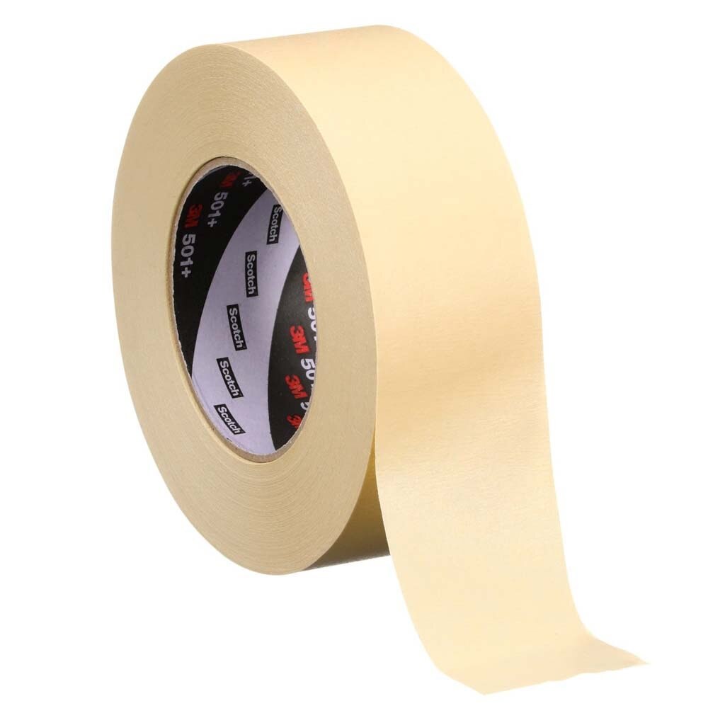 3M 7000138488 Specialty High Temperature Masking Tape 501+ Tan 48 mm x 55 m 7.3 mil (24 Pack) - 5