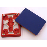 3M 28660 Stikit Sheet Pad Back-up Pad, PSA, Medium Density, Red Foam, 2-3/4 in x 7-3/4 in x 1/2 in (7000144115) (5 Pack) - 2