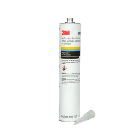 3M 08690 Fast Cure Auto Glass Urethane Polyurethane Adhesive, Black, 10.5 fl oz Cartridge (7000144585) (12 Pack)