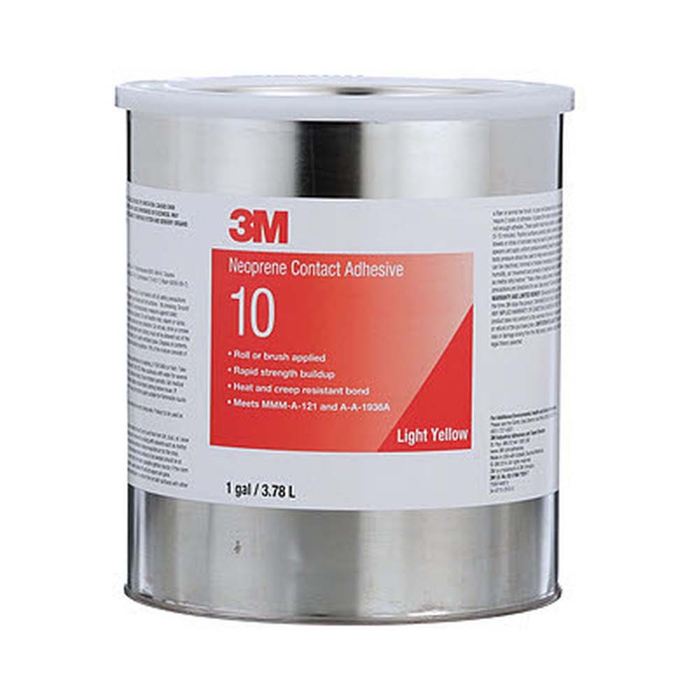 3M 10 Neoprene Contact Adhesive , Light Yellow, 1 Gallon Can (7000144610)