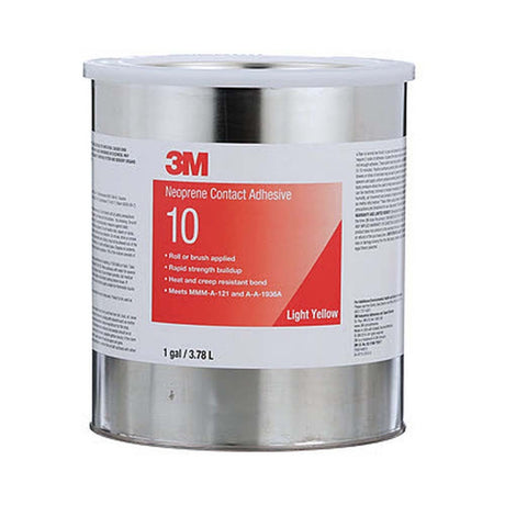 3M 7000144610 Neoprene Contact Adhesive 10, Light Yellow, 1 Gallon Can