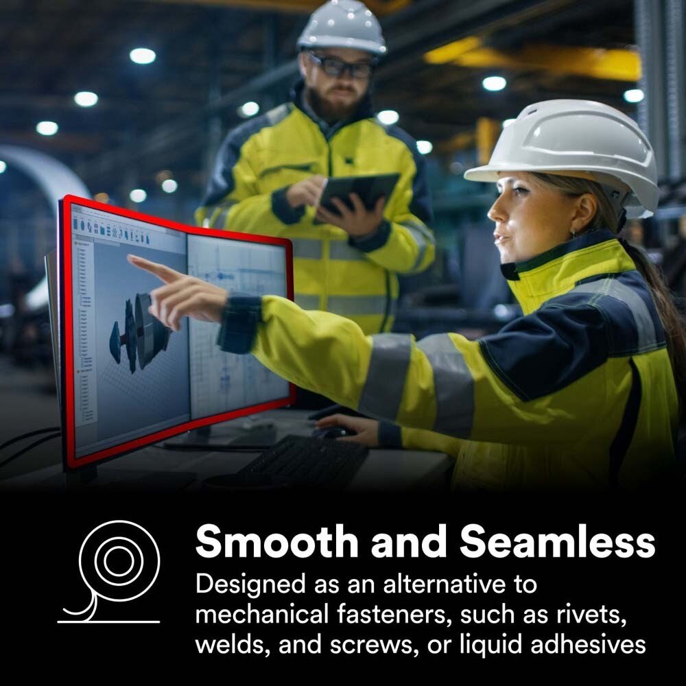 3M 7000144712 VHB Tape 5952 Double-Sided Acrylic Foam Mounting Tape, 3/4 in x 36 yd, 45 mil, Black - 10