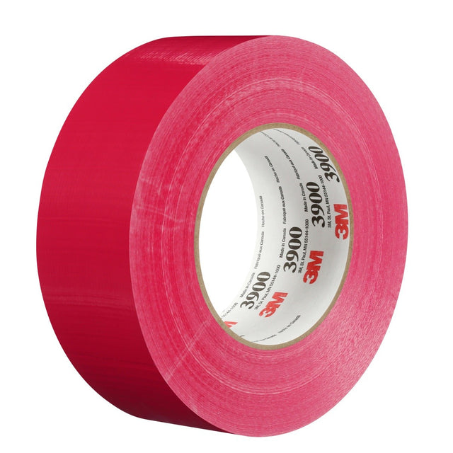 3M 3900 Multi-Purpose Duct Tape, Red, Rubber Adhesive, Water Resistant, 48 mm x 54.8 m, 8.1 mil (7000144749) (24 Pack)