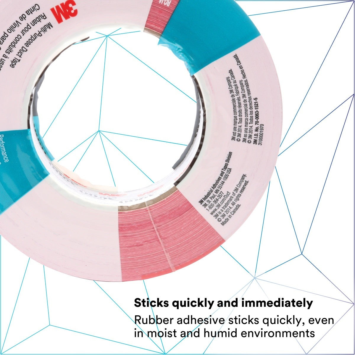 3M 3900 Multi-Purpose Duct Tape, Red, Rubber Adhesive, Water Resistant, 48 mm x 54.8 m, 8.1 mil (7000144749) (24 Pack) - 3