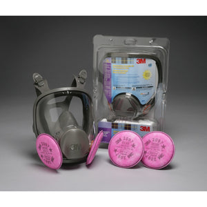 3M 68097 Full Face Mold Remediation Respirator Kit with 4 P100 Filters (7000144916) (5 Pieces) (2 Pack)