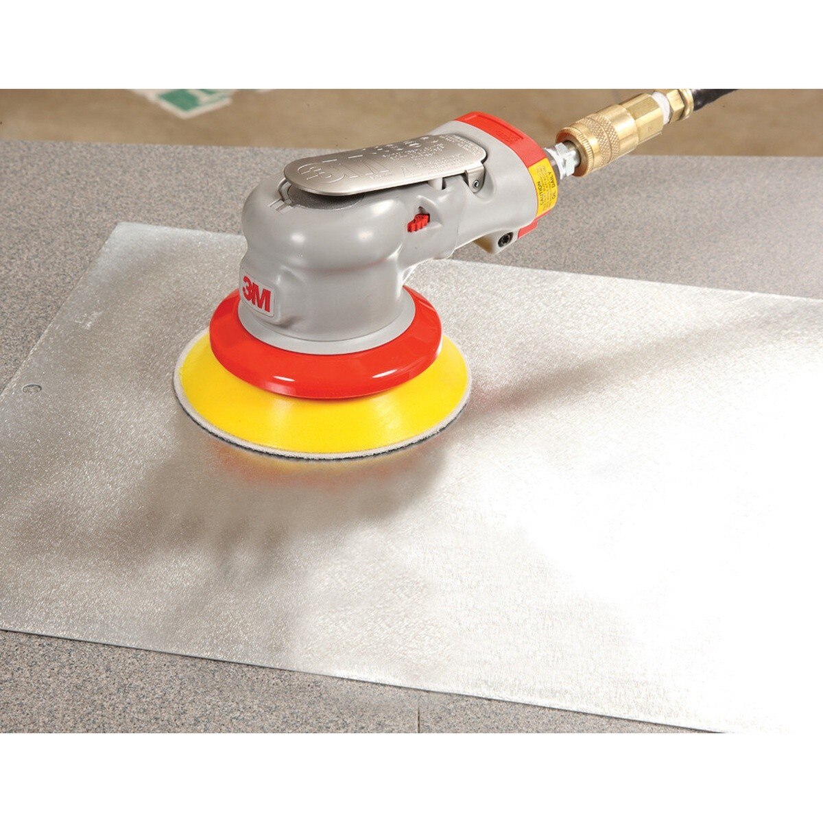 3M 20325 Hookit Stikit Non-Vacuum Random Orbital Sander, Pneumatic, 6 in, 3/16 in Orbit (7000148143) - 2