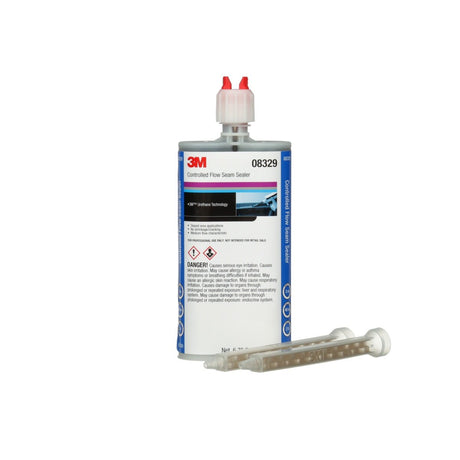 3M 08329 Controlled-Flow Seam Sealer, Solvent Free, Weather Resistant, Urethane, Black, 200 mL/6.75 fl oz Cartridge (7000148203) (6 Pack)
