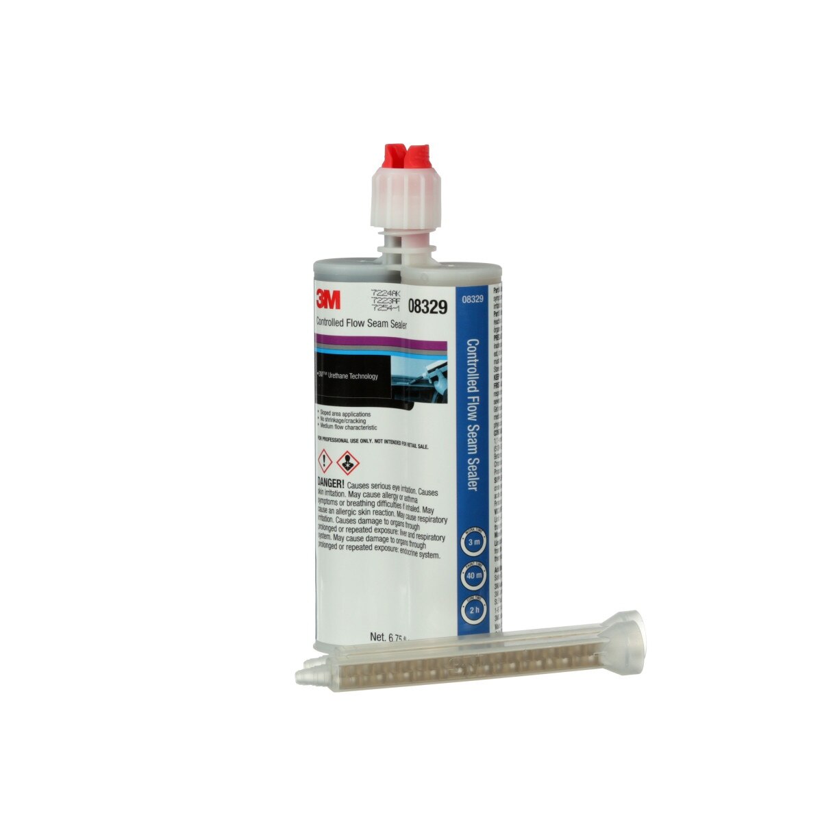 3M 08329 Controlled-Flow Seam Sealer, Solvent Free, Weather Resistant, Urethane, Black, 200 mL/6.75 fl oz Cartridge (7000148203) (6 Pack) - 4