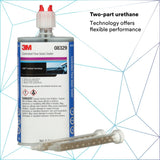 3M 08329 Controlled-Flow Seam Sealer, Solvent Free, Weather Resistant, Urethane, Black, 200 mL/6.75 fl oz Cartridge (7000148203) (6 Pack) - 7