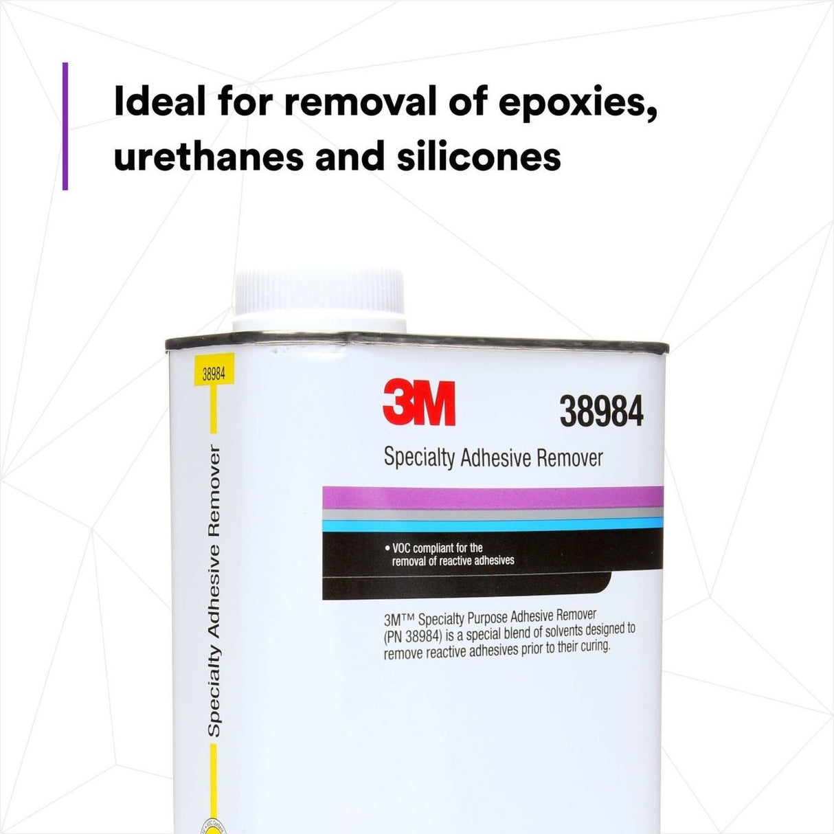 3M Specialty Adhesive Remover, Solvent Based, Transparent, 1 qt (38984) (7000148209) (6 Pack) - 4