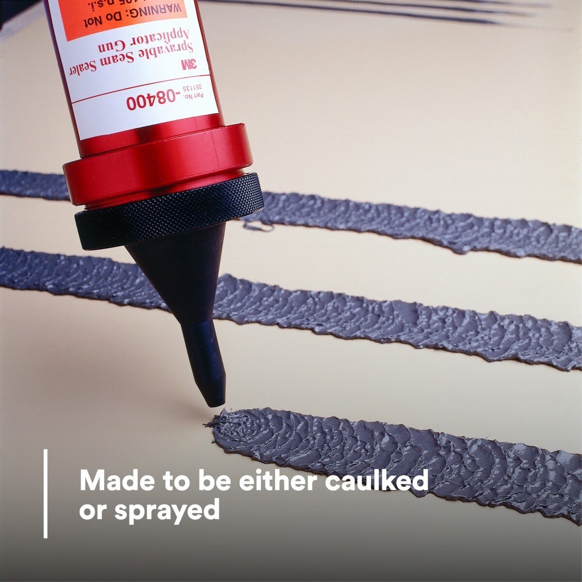 3M 08374 MSP Sprayable Seam Sealer, Gray, 10.5 FL OZ Cartridge (7000148239) (6 Pack) - 8