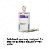 3M 08307 Self-Leveling Seam Sealer Two-Part Epoxy, Transparent, 200 mL/6.75 fl oz Cartridge, Quick Curing (7000148242) (6 Pack) - 6