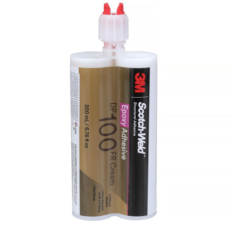 3M DP100FR Epoxy Adhesive, Flame Retardant, Cream, 200 mL Duo-Pak Cartridge (100FR) (7000148268) (12 Pack)