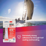 3M 4200FC Marine Adhesive Sealant Fast Cure, White, 3 oz Tube (5260) (7000148282) (6 Pack) - 5
