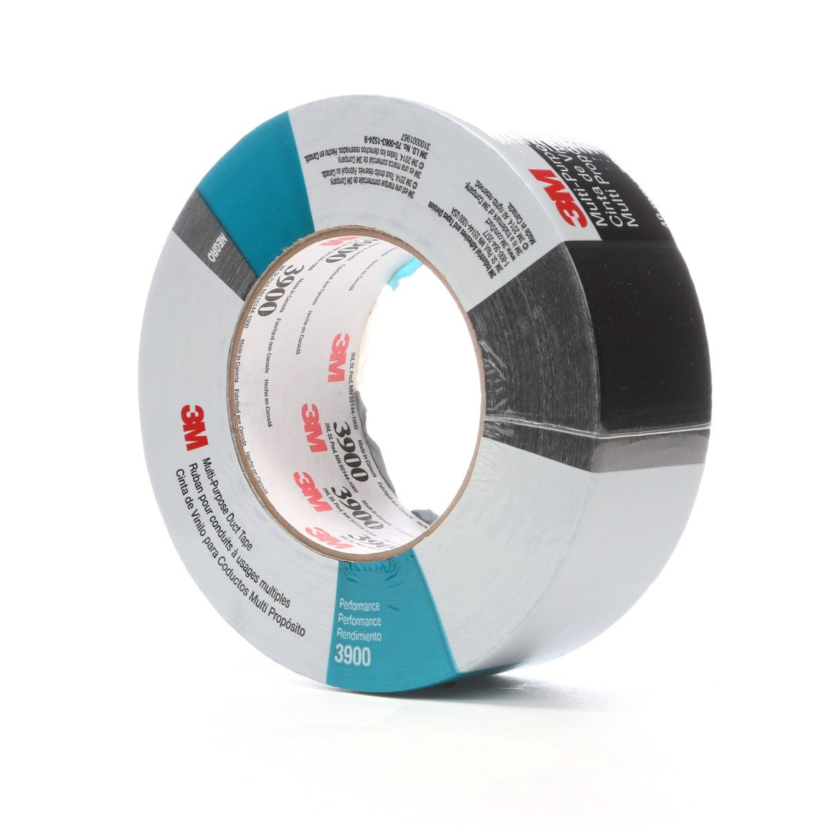 3M 3900 Multi-Purpose Duct Tape, Black, 48 mm x 54.8 m, 7.6 mil, Rubber Adhesive, Water Resistant (7000148383) (24 Pack) - 5