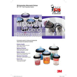 3M 16000 PPS Paint Spray Gun Cup Lid and Liner Kit, Standard 22 fl oz, 200 Micron Filter, 50 Lids and Liners, 20 Sealing Plugs (7010029840) - 7
