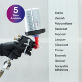 3M 16024 PPS Paint Spray Gun Cup Lid and Liner Kit, Large, 28 oz, 200 Micron Filter, 25 Lids and Liners, 10 Sealing Plugs (7010029843) - 7