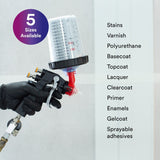 3M 16024 PPS Paint Spray Gun Cup Lid and Liner Kit, Large, 28 oz, 200 Micron Filter, 25 Lids and Liners, 10 Sealing Plugs (7010029843) - 7