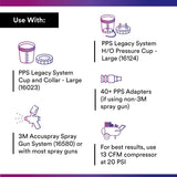 3M 16024 PPS Paint Spray Gun Cup Lid and Liner Kit, Large, 28 oz, 200 Micron Filter, 25 Lids and Liners, 10 Sealing Plugs (7010029843) - 9
