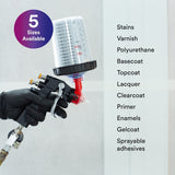 3M 16325 PPS Paint Spray Gun Cup Lid and Liner Kit, Large, 28 fl oz, 125 Micron Filter, 25 Lids and Liners, 10 Sealing Plugs (7010029845) - 6