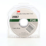 3M 314D Portable Utility Cloth, P240 J-weight, 1 in x 20 yd (7010290604) (5 Pack)