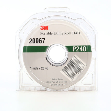 3M 314D Portable Utility Cloth, P240 J-weight, 1 in x 20 yd (7010290604) (5 Pack)