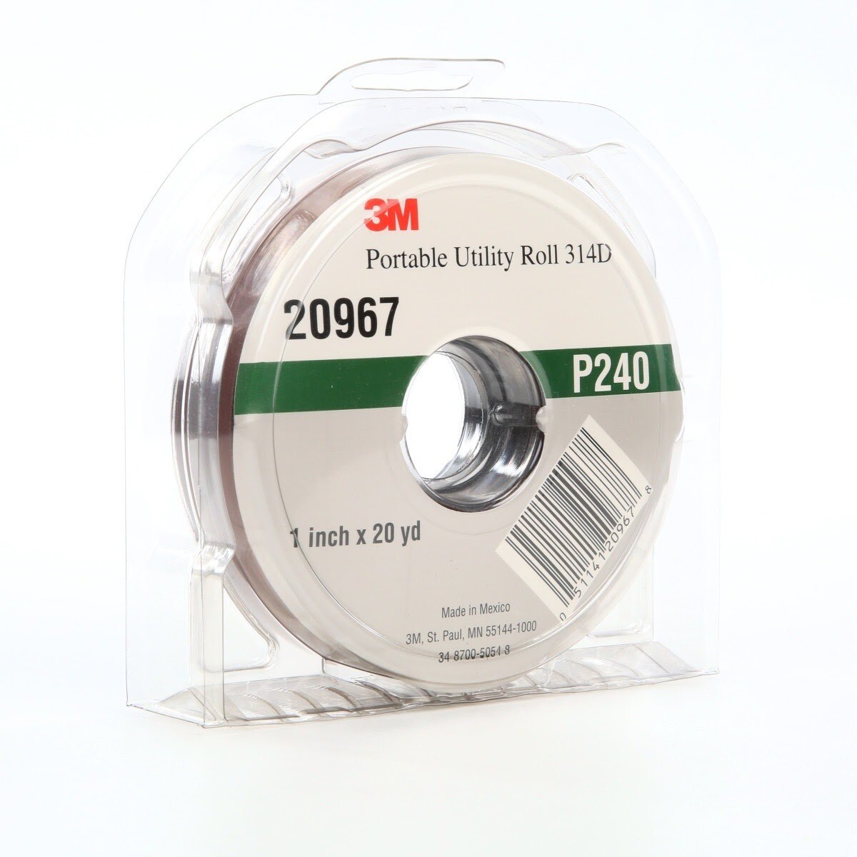 3M 314D Portable Utility Cloth, P240 J-weight, 1 in x 20 yd (7010290604) (5 Pack) - 2