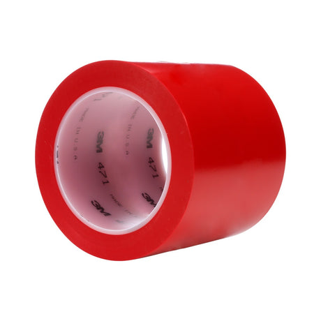 3M 471 471 IW Vinyl Tape, Red, 4 in x 36 yd, 5.2 mil, Individually Wrapped Conveniently Packaged (7010292804) (8 Pack)