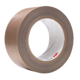 3M 45637 General Purpose PTFE Glass Cloth Tape, Silicone Adhesive, Light Brown, 2 in x 36 yd, 6.8 mil (5153) (7010292978) (24 Pack)
