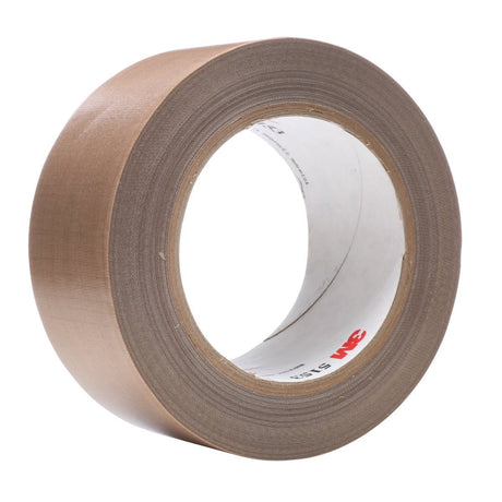 3M 45637 General Purpose PTFE Glass Cloth Tape, Silicone Adhesive, Light Brown, 2 in x 36 yd, 6.8 mil (5153) (7010292978) (24 Pack)