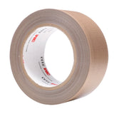 3M 45637 General Purpose PTFE Glass Cloth Tape, Silicone Adhesive, Light Brown, 2 in x 36 yd, 6.8 mil (5153) (7010292978) (24 Pack) - 2