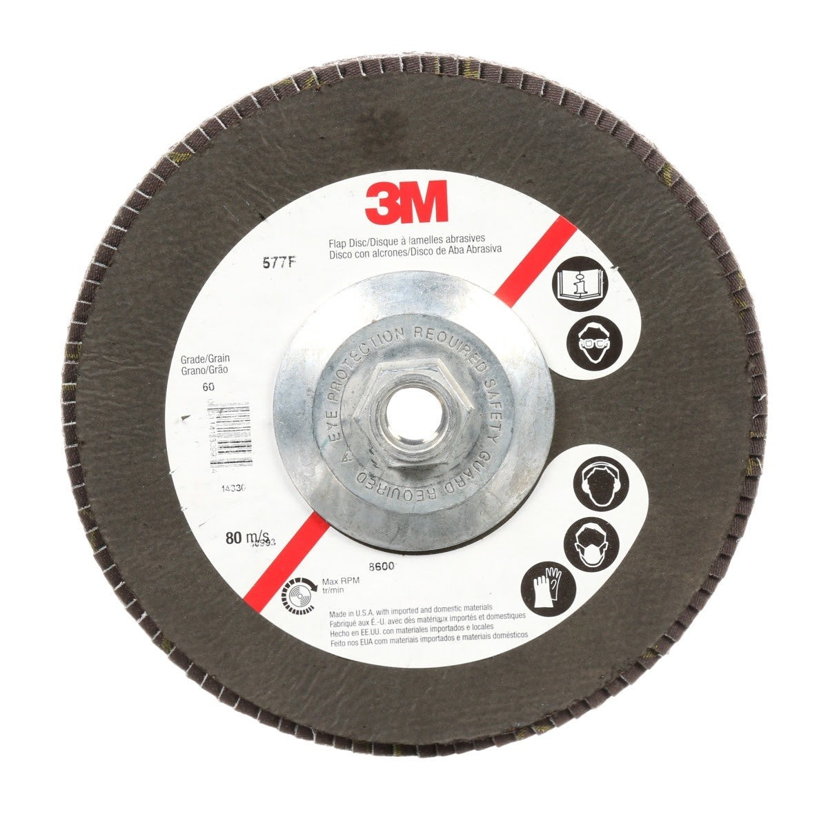 3M 577F Flap Disc, 40, T29 Quick Change, 4 in x 3/8 in-24 (7010294795) (10 Pack) - 3